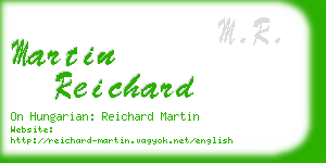 martin reichard business card